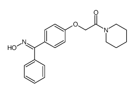 2-[4-[(E)-N-hydroxy-C-phenylcarbonimidoyl]phenoxy]-1-piperidin-1-ylethanone结构式