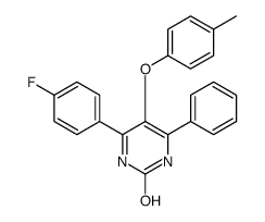 6-(4-fluorophenyl)-5-(4-methylphenoxy)-4-phenyl-1H-pyrimidin-2-one结构式