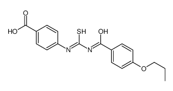 4-[(4-propoxybenzoyl)carbamothioylamino]benzoic acid Structure