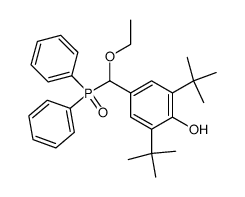 diphenyl [(3,5-di-tert-butyl-4-hydroxyphenyl)(ethoxy)methyl]phosphine oxide结构式