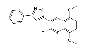 5-(2-chloro-5,8-dimethoxyquinolin-3-yl)-3-phenyl-1,2-oxazole Structure