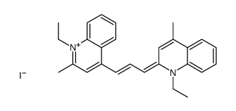 1-ethyl-2-[3-(1-ethyl-2-methyl-4(1H)-quinolylidene)prop-1-enyl]-4-methylquinolinium iodide结构式