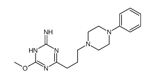 4-methoxy-6-[3-(4-phenylpiperazin-1-yl)propyl]-1,3,5-triazin-2-amine结构式