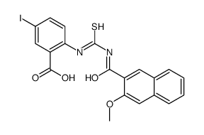 5-IODO-2-[[[[(3-METHOXY-2-NAPHTHALENYL)CARBONYL]AMINO]THIOXOMETHYL]AMINO]-BENZOIC ACID structure