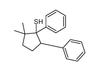 2,2-dimethyl-1,5-diphenylcyclopentane-1-thiol结构式
