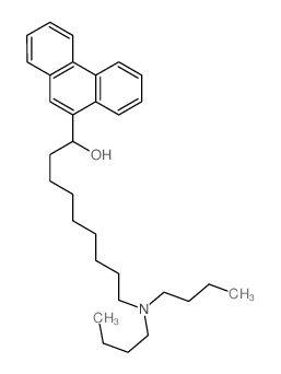 9-(dibutylamino)-1-phenanthren-9-yl-nonan-1-ol结构式