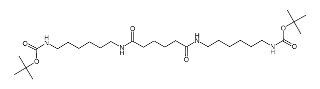 di-tert-butyl ((adipoylbis(azanediyl))bis(hexane-6,1-diyl))dicarbamate Structure