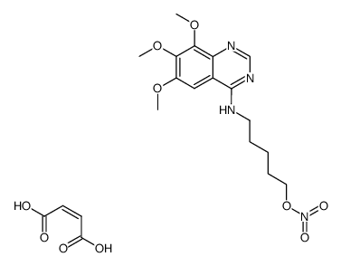 5-[(6,7,8-trimethoxyquinazolin-4-yl)amino]pentyl nitrate, maleate structure