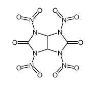 tetrahydro-1,3,4,6-tetranitroimidazo[4,5-d]imidazole-2,5(1H,3H)-dione结构式