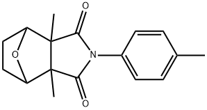 3a,4,5,6,7,7a-Hexahydro-3a,7a-dimethyl-2-(4-methylphenyl)-4,7-epoxy-1H-isoindole-1,3(2H)-dione结构式