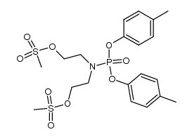 Di-p-kresyl-N,N-bis-[2-methylsulfonyloxy-ethyl]-aminophosphat结构式