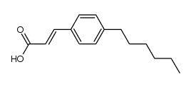 p-hexylcinnamic acid Structure