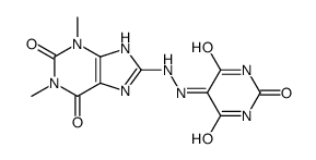 5-[(1,3-dimethyl-2,6-dioxo-7H-purin-8-yl)hydrazinylidene]-1,3-diazinane-2,4,6-trione Structure