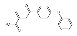 2-methylene-3-(4-phenoxybenzoyl)propionic acid结构式
