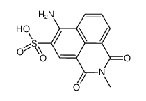 6-amino-2,3-dihydro-2-methyl-1,3-dioxo-1H-benz[de]isoquinoline-5-sulphonic acid结构式