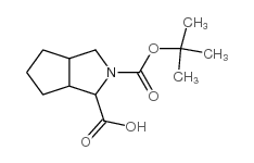 (1S,3aR,6aS)-2-(tert-Butoxycarbonyl)octahydrocyclopenta[c]pyrrole-1-carboxylic acid structure