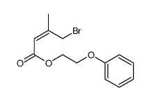 2-phenoxyethyl 4-bromo-3-methylbut-2-enoate结构式