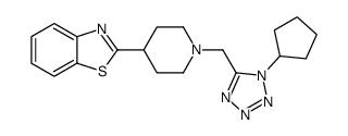 Benzothiazole, 2-[1-[(1-cyclopentyl-1H-tetrazol-5-yl)methyl]-4-piperidinyl]- (9CI) picture