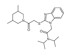 1H-Benzimidazole-1-acetamide,2-[[2-(3,5-dimethyl-1-piperidinyl)-2-oxoethyl]thio]-N,N-bis(1-methylethyl)-(9CI)结构式