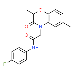 4H-1,4-Benzoxazine-4-acetamide,N-(4-fluorophenyl)-2,3-dihydro-2,6-dimethyl-3-oxo-(9CI)结构式