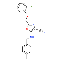2-[(2-Fluorophenoxy)methyl]-5-[(4-methylbenzyl)amino]-1,3-oxazole-4-carbonitrile picture