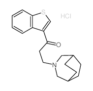 1-Propanone,3-(3-azabicyclo[3.2.2]non-3-yl)-1-benzo[b]thien-3-yl-, hydrochloride (1:1) Structure