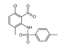 N-(3-chloro-6-methyl-2-nitrophenyl)-4-methylbenzenesulfonamide结构式