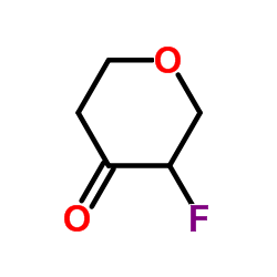 3-Fluorotetrahydro-4H-pyran-4-one structure