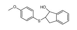 (1R,2S)-2-(4-methoxyphenyl)sulfanyl-2,3-dihydro-1H-inden-1-ol结构式
