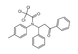 2,2,2-Trichloro-N-(3-oxo-1,3-diphenyl-propyl)-N-p-tolyl-acetamide Structure