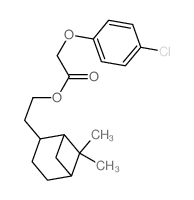 Acetic acid,2-(4-chlorophenoxy)-, 2-(6,6-dimethylbicyclo[3.1.1]hept-2-yl)ethyl ester结构式