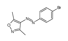 (4-bromophenyl)-(3,5-dimethyl-1,2-oxazol-4-yl)diazene结构式