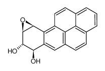 (+)-trans-7,8-Dihydroxy-(anti)-9,10-epoxy-7,8,9,10-tetrahydrobenzopyrene结构式
