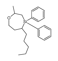 2-methyl-5-pentyl-4,4-diphenyl-1,4-oxasilepane Structure