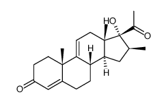 16-Methylpregna-4,9(11)-dien-17-ol-3,20-dione Structure