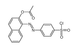 [1-[(4-chlorosulfonylphenyl)diazenyl]naphthalen-2-yl] acetate Structure