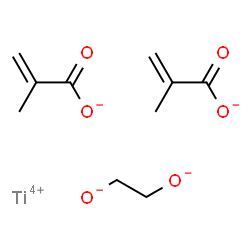 [ethane-1,2-diolato(2-)-O,O']bis(methacrylato-O)titanium结构式