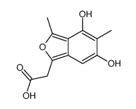 2-(4,6-dihydroxy-3,5-dimethyl-2-benzofuran-1-yl)acetic acid结构式