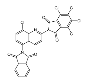 2-[8-Chloro-2-(4,5,6,7-tetrachloro-1,3-dioxo-indan-2-yl)-quinolin-5-yl]-isoindole-1,3-dione Structure