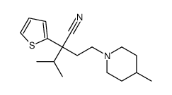 1-Piperidinebutyronitrile, 4-methyl-alpha-(1-methylethyl)-alpha-2-thie nyl- structure