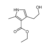 ethyl 4-(2-hydroxyethyl)-2-methyl-1H-pyrrole-3-carboxylate结构式