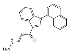 N-(hydrazinylmethylidene)-1-quinolin-4-ylindole-3-carboxamide Structure