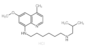 1,6-Hexanediamine,N1-(6-methoxy-4-methyl-8-quinolinyl)-N6-(2-methylpropyl)-, hydrochloride (1:2)结构式