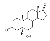 3α,6α-Dihydroxy-5β-androstan-17-on结构式