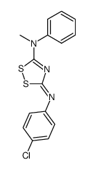 (4-chloro-phenyl)-[5-(N-methyl-anilino)-[1,2,4]dithiazol-3-ylidene]-amine Structure