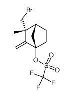 (1R)-3-endo-(bromomethyl)-3-methyl-2-methylenenorborn-1-yl triflate结构式