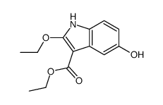 2-Ethoxy-5-hydroxy-1H-indole-3-carboxylic acid ethyl ester结构式