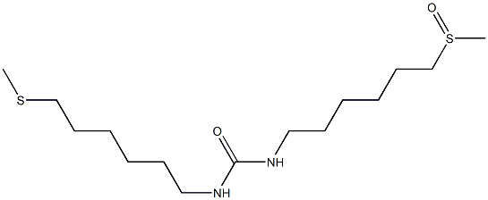 (-)-N-[6-(Methylsulfinyl)hexyl]-N'-[6-(methylthio)hexyl]urea结构式