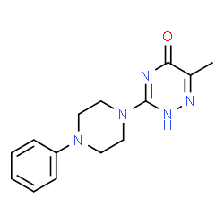 6-methyl-3-(4-phenyl-1-piperazinyl)-1,2,4-triazin-5(4H)-one Structure