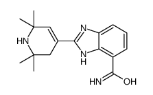 2-(2,2,6,6-tetramethyl-1,3-dihydropyridin-4-yl)-1H-benzimidazole-4-carboxamide结构式